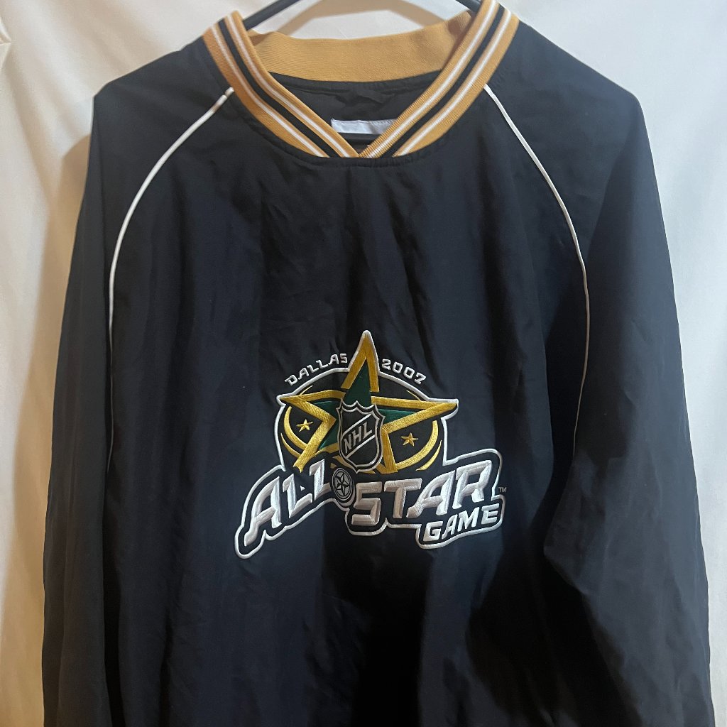 Reebok Nhl Jacket Black 2007 All Star Game Pullover Windbreaker Mens Size Large